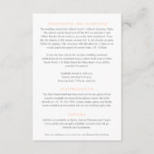 Hochzeitspfirsichbäume blühen Die Details flach Begleitkarte (Rückseite)