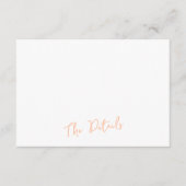 Hochzeitspfirsichbäume blühen Die Details flach Begleitkarte (Vorderseite)