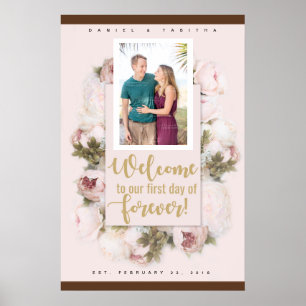 Hochzeitsplakat für den ersten Tag Poster