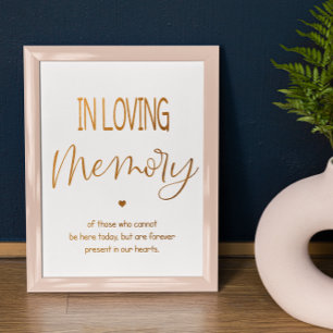 Hochzeitsplakat "In Loving Memory" 8x10 Poster