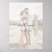Hochzeitsplakat mit Monogramm als Gästebuch (Vorne)