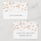 Hochzeitsplakate Kupferfolienleuchten für Glitzer Platzkarte (Vorne/Hinten)