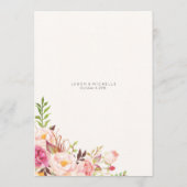 Hochzeitsplan Antique Rose - Gästekalender Programm (Rückseite)