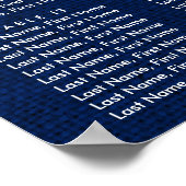 Hochzeitsplan für Hochzeiten von Blaublauer Sonnen Poster (Ecke)