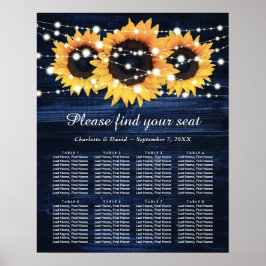 Hochzeitsplan für Hochzeiten von Blauholz-Sonnenbl Poster