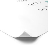 Hochzeitsplan für moderne Pastel Blue-Rose Poster (Ecke)