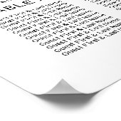 Hochzeitsplanboard Elegante Kalligrafie Poster (Ecke)