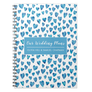 Hochzeitspläne für Blaue Liebe Notizblock