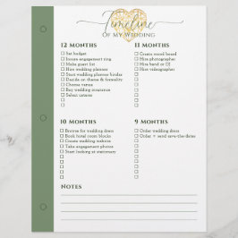 Hochzeitsplaner 12 - 5 Monate Zeitleiste Binder Se