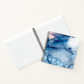 *~* Hochzeitsplaner Abstrakter blauer künstlerisch Notizblock (Innenseite)