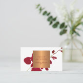 Hochzeitsplaner aus Kupfer Visitenkarte (Stehend Vorderseite)