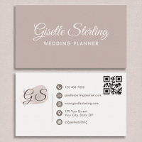Hochzeitsplaner Blush Mauve Moderner Eleganter QR 