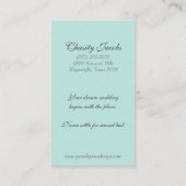 Hochzeitsplaner Damask Filigree Business Card Visitenkarte (Rückseite)