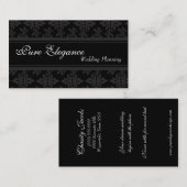 Hochzeitsplaner Damask Filigree Business Card Visitenkarte (Vorne/Hinten)