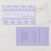Hochzeitsplaner Damask Filigree Business Card Visitenkarte (Vorne/Hinten)