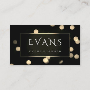 Hochzeitsplaner Dots Golden Lights Gerahmt Terminkarte