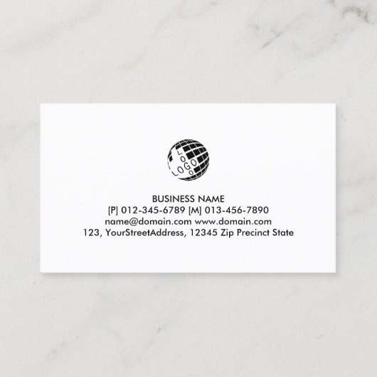 Hochzeitsplaner Floral Monogramm Visitenkarte (Rückseite)