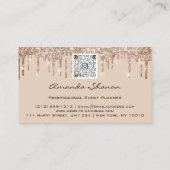Hochzeitsplaner Florals Tropfen Logo QR-Code Visitenkarte (Rückseite)