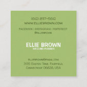 Hochzeitsplaner, Florist Quadratische Visitenkarte (Rückseite)