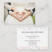 Hochzeitsplaner / Fotograf Visitenkarte (Vorne/Hinten)