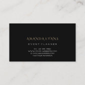 Hochzeitsplaner für Funkelnd Schwarz-weiße Lichter Visitenkarte (Rückseite)