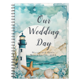 Hochzeitsplaner für Nautical Lighthouse Notizblock