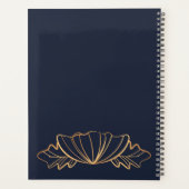 Hochzeitsplaner für Navy und Golden Blues Planer (Rückseite)