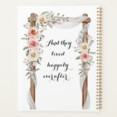 Hochzeitsplaner für Rosa Elfenbein-Rose Planer (Rückseite)