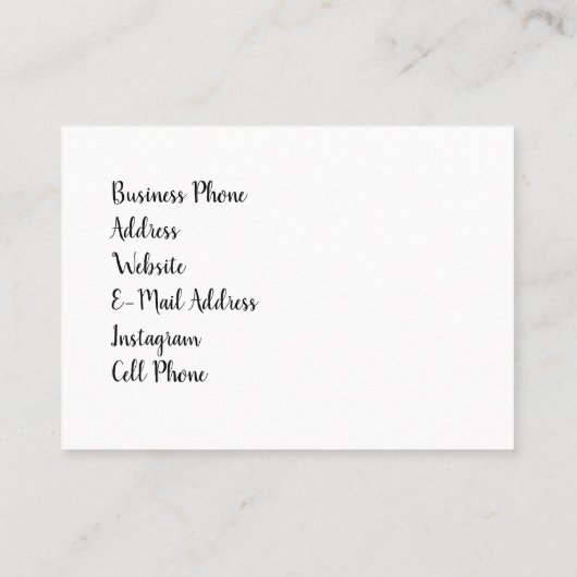 Hochzeitsplaner für Visitenkarten oder sonstige Ve Visitenkarte (Rückseite)