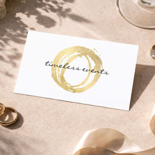 Hochzeitsplaner Geschäftskarte Elegantes Gold-Logo Visitenkarte