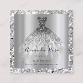 Hochzeitsplaner Glitzer Silver Gray Terminkarte