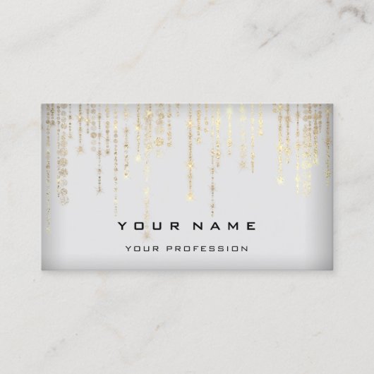 Hochzeitsplaner Grau-Gold-Zeichen Visitenkarte (Vorderseite)