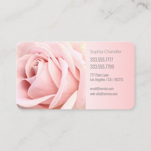 Hochzeitsplaner, Heimwerkerberuf, Pink Roses Visitenkarte (Rückseite)