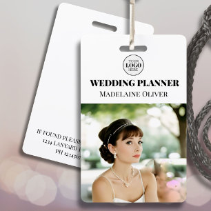 Hochzeitsplaner-ID-Foto Einfaches Logo-Abzeichen Ausweis