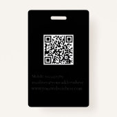 Hochzeitsplaner-ID-Foto Schwarzer QR-Code Logo-Abz Ausweis (Rückseite)