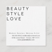 Hochzeitsplaner & Imitate Glitzer Gold Ring Quadratische Visitenkarte (Rückseite)