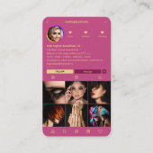 Hochzeitsplaner Instagram Pink Gold Moderne Visitenkarte (Vorderseite)