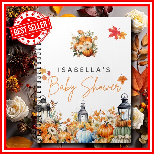 Hochzeitsplaner Kleine Pumpkin Floral Baby Dusche Notizblock