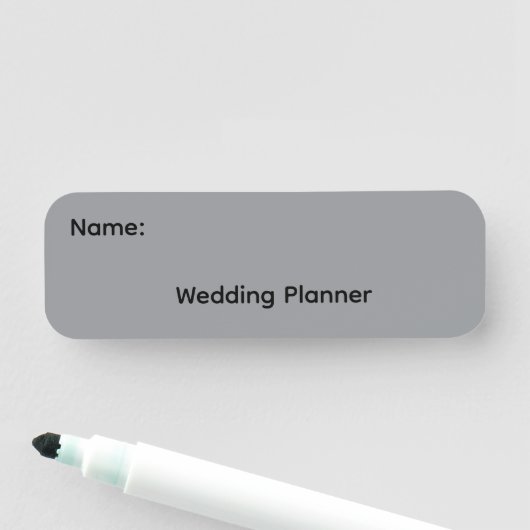 Hochzeitsplaner Magnetischer Namensschild (Beispiel)