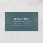 Hochzeitsplaner Makeup Künstler Green & Gold Blume Visitenkarte (Rückseite)