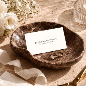 Hochzeitsplaner Minimalist Elfenbein Eleganz Luxus Visitenkarte