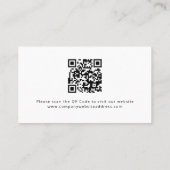 Hochzeitsplaner mit QR-Code-Foto Visitenkarte (Rückseite)