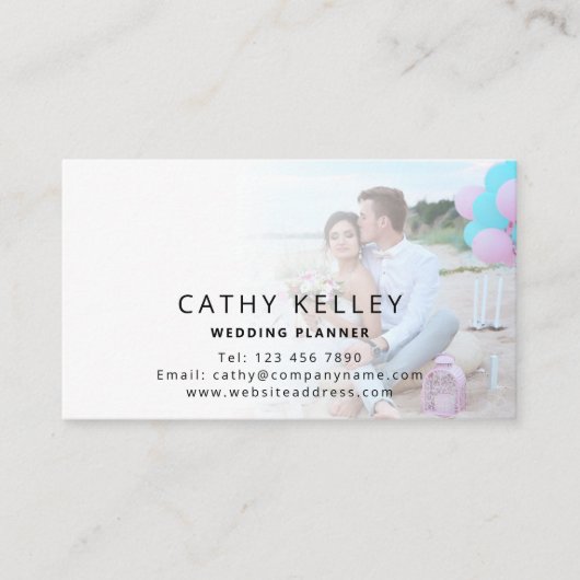 Hochzeitsplaner mit QR-Code-Foto Visitenkarte (Vorderseite)