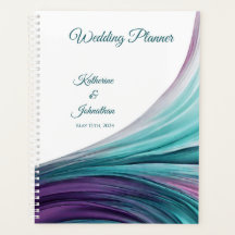 Hochzeitsplaner-Modern Abstract-Violett und Türkis