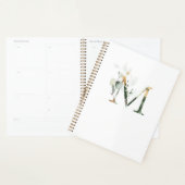 Hochzeitsplaner Monogram M Elegante Grüne Planer (Anzeige)