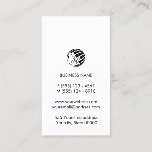 Hochzeitsplaner Monogram-Visitenkarte Visitenkarte (Rückseite)