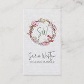Hochzeitsplaner Monogram-Visitenkarte Visitenkarte (Vorderseite)