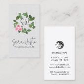Hochzeitsplaner-Monogramm Visitenkarte (Vorne/Hinten)