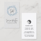 Hochzeitsplaner Monogramm Visitenkarte (Vorne/Hinten)