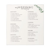 Hochzeitsplaner Notizblock (Vorderseite)